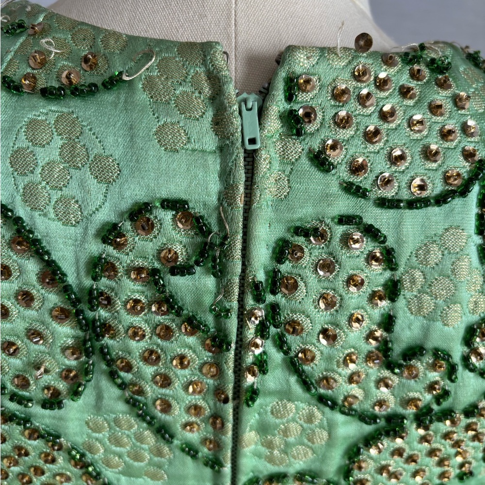 Green Patterned Midi Dress - Picture 10 of 11